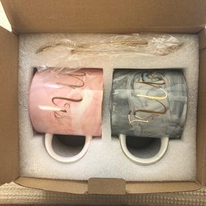 [NEW] Mr. & Mrs. Matching Mugs with teaspoons